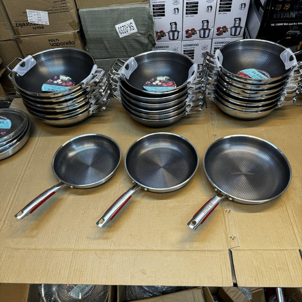 lot Imported Laser Crafted Non Stick 3 Ply Pan & Wok